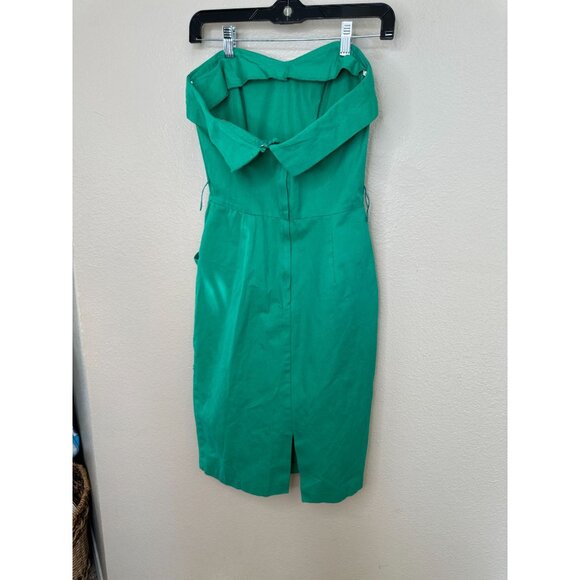 Vintage Hearts‎ Womens Green Dress 9 sweetheart neck cotton pencil mini dress - Picture 6 of 7